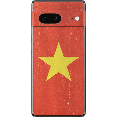 Vietnam Flag Distressed Pixel Skins